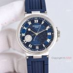 New! Swiss Breguet Marine Titanium CF Factory 777A Blue Rubber Watches